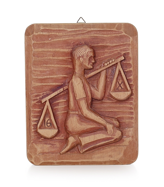 Płaskorzeźba z cyklu "Znaki zodiaku" - waga
