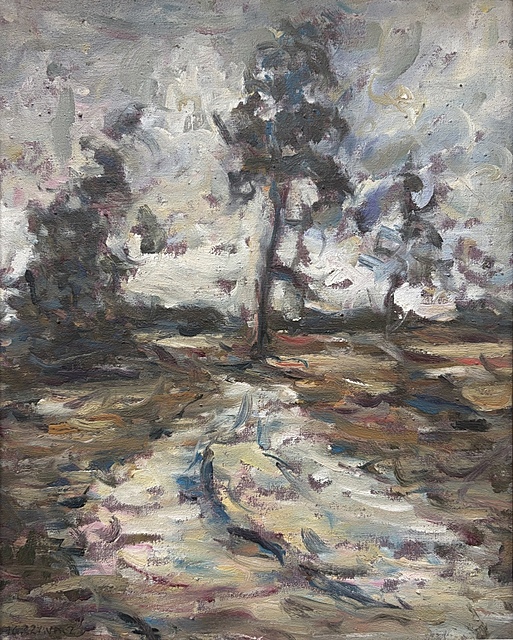 Pejzaż z drzewam, 1979